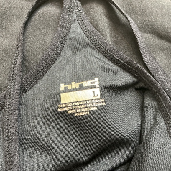 HIND Athletic Black Tennis Dress Size L Nwot - Picture 4 of 4